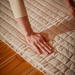 Shanxia's Pure Cotton Yoga Mat Is Machine Washable, Widened, Non-Slip, Foldable, Environmentally Friendly, Portable for Home Yoga Practice