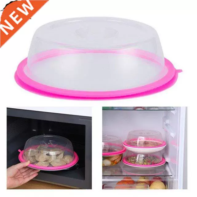 New 1pcs Plastic Microwave Food Cover Clear Lid Safe Vent Kitchen