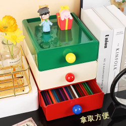 Dopamine Desktop Storage Box Drawer-Style Organizer Dormitory Desk Workstation Organization Tool Office Storage Rack