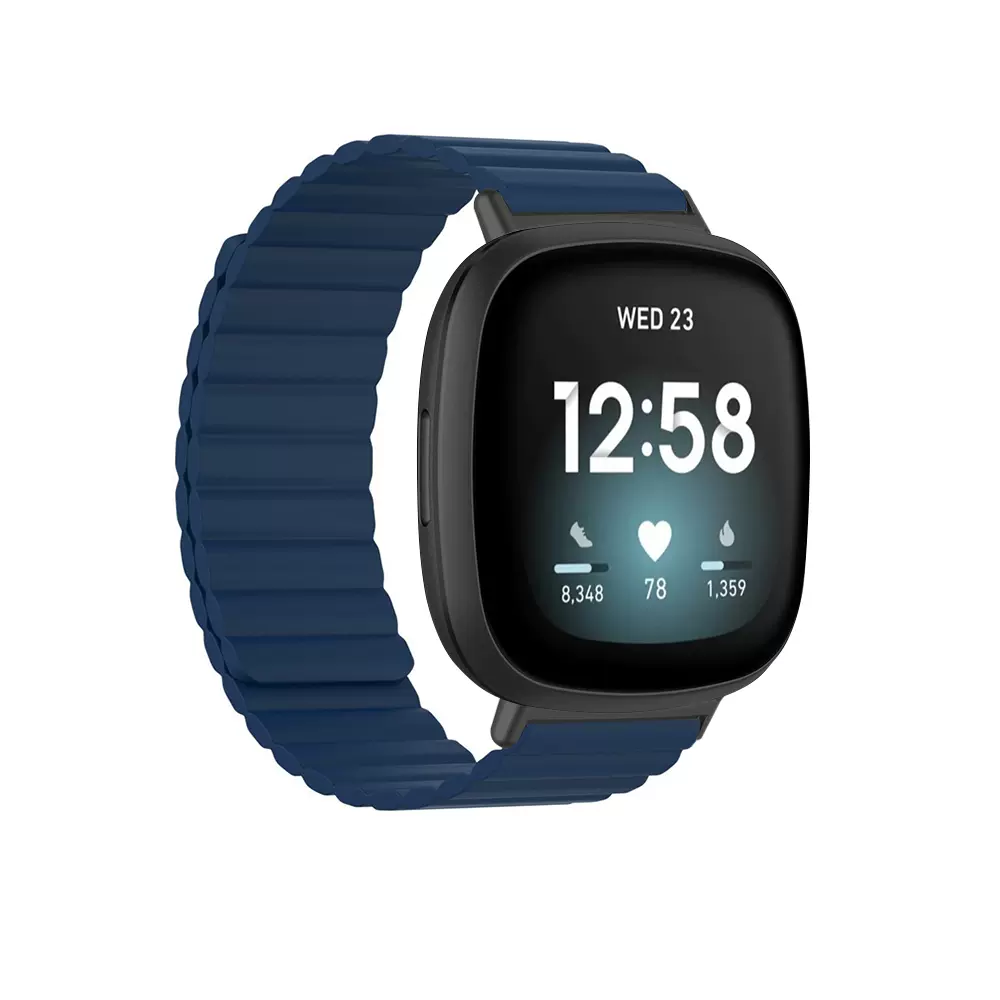 适用于Fitbit Versa 4/3/sense 2/sense 硅胶强力磁吸表带时尚.-Taobao