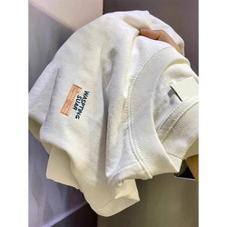 American High Street Style Men's Short-Sleeve T-Shirt, Loose and Versatile, Summer Couple Outfit Top ins Trendy Brand Pure Cotton Half-Sleeve Tee