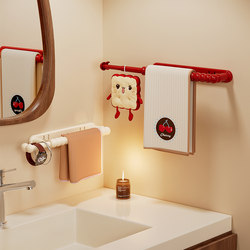 Retractable Towel Rack Bathroom No-Drill Towel Hanging Rod Bathroom Storage Rack Bath Towel Storage Hanger