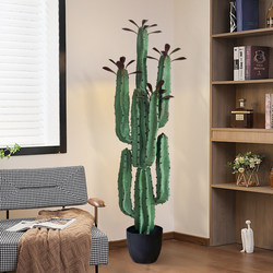 Simulated Fake Green Plant Cactus Landscaping Tropical Plant Decoration under the Stairs High-End Bionic Potted Plant