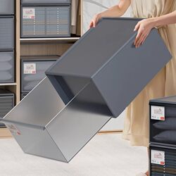 Frosted Texture Drawer Storage Box Large Capacity Home Wardrobe Drawer-Type Storage Box Clothing Plastic Storage Cabinet