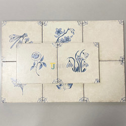 Taoju French-Style Kitchen Retro Blue and White Porcelain Small Tiles Handmade Tiles Bathroom Restaurant Art Background Wall Tiles