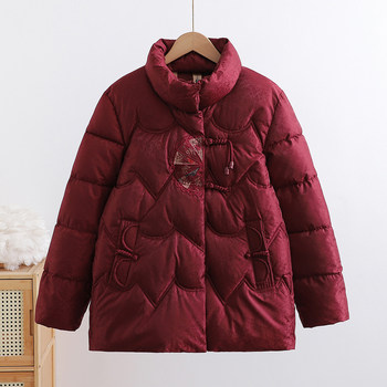 
Small mother's winter cotton coat with thick velvet