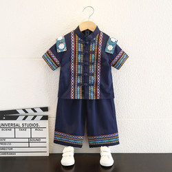 March 3Rd Ethnic Costumes for Children, 56 Minority Styles, Boys' Summer Hanfu, Zhuang and Miao Ethnic Performance Costumes