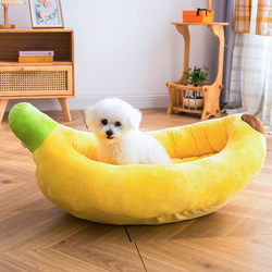 Corgi Banana Nest, Removable and Washable Small to Medium-Sized Dog and Cat Nest, Dog Mat, Pet Bed, Winter Warm Dog Nest, Banana Boat