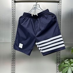 Trendy brand five-point pants quick-drying ice silk pants loose beach pants