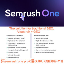 Semrush One Pro+ Traditional Seo + Ai Search + Geo Keyword Backlink Analysis Seo Tool