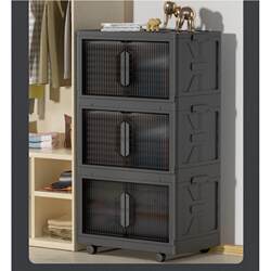 Folding storage cabinet household storage box living room toys snack cabinet kitchen storage cabinet children's wardrobe sorting box