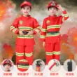 Quần áo lính cứu hỏa trẻ em Bộ đồ báo cháy Quần áo hiệu suất Trẻ em trải nghiệm chuyên môn nhập vai lính cứu hỏa quần áo phản quang