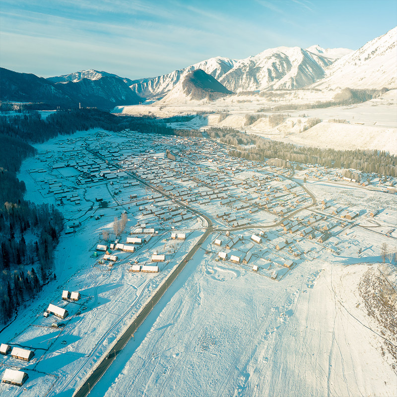 私家团&新疆乌鲁木齐进出+禾木额纳斯7天6晚赏雪|宿百年老屋木屋