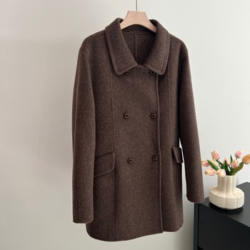 
Fashionable Mom Autumn Wool Jacket Double Sided Wool Coat