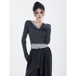 Abwear Left Bank Afternoon-original Sweater For Women In Autumn And Winter, Cardigan Top, Slim Slimming Bottoming Shirt Trendy