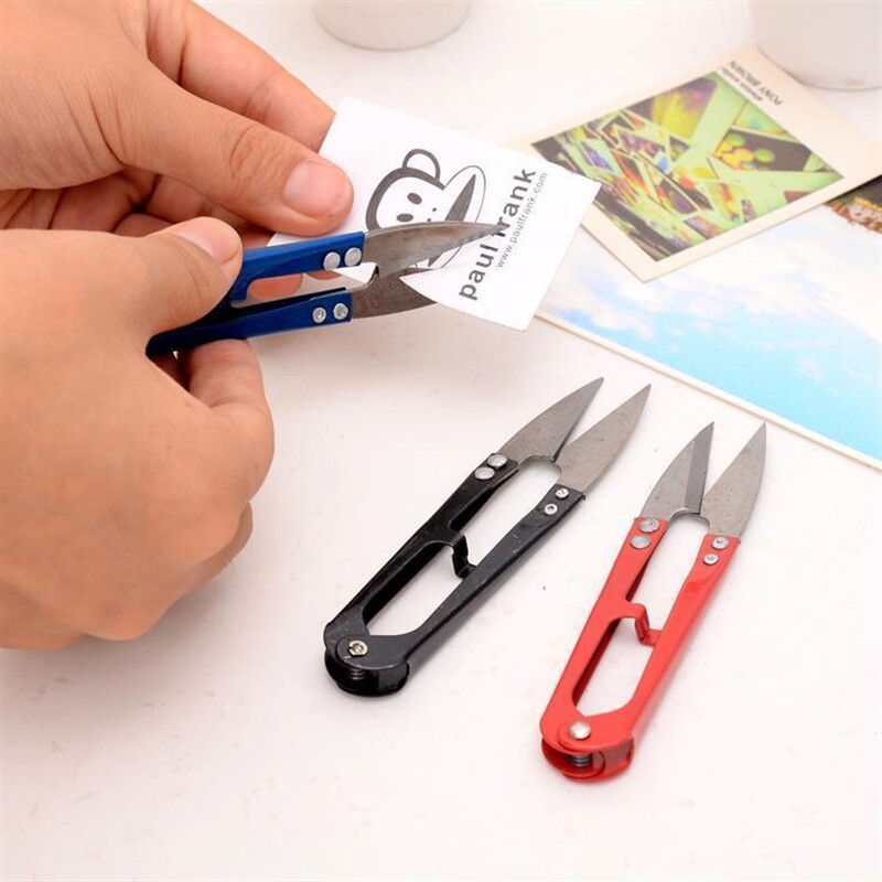 자수가위, 가정용 실 자르기용 가위, 미니의류 십자수 가위, U자형 가위 -
