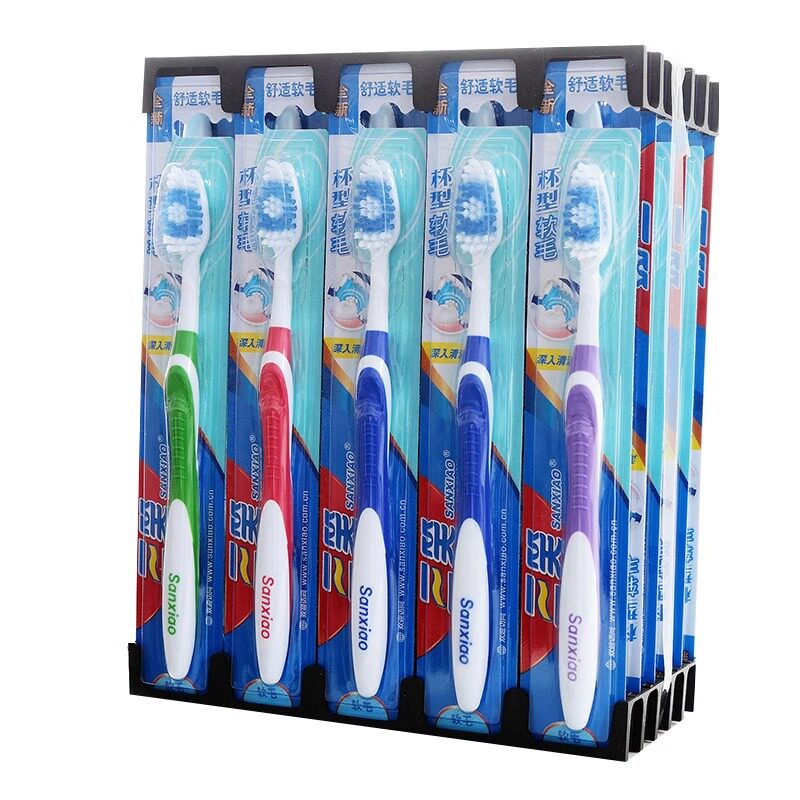 (SANXIAO 칫솔) 성인용 중간 칫솔모 부드러운 칫솔 패밀리 사이즈 고급 실크 부드러운 칫솔 무료 배송-