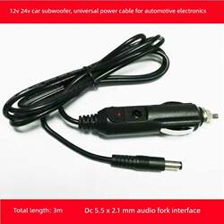 Car Electric Hot Water Cup Power Cord Refrigerator Car Washing Machine Vacuum Cleaner Electric Lunch Box Charging Cable 12V24V Cigarette Lighter