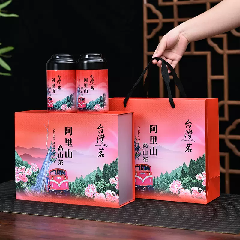 台湾阿里山高山茶金萱奶香乌龙茶台湾进口可冷泡奶香礼盒装300g-Taobao