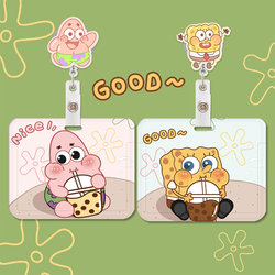 Horizontal Badge Holder, Retractable Clip for Work Badges, Retractable Clip for Doctors and Nurses, Retractable Badge Holder for Students, School Badge Holder, Can Be Attached to Bags, Retractable Card Holder, Meal Card Holder, Bus Card Holder, Cartoon Retractable Clip, Stretchable Clip