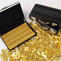 1:6 Scale Realistic Alloy Gold Bar Model Soldier Collectible Display Piece Photography Prop Adult Figurine Desktop Decoration DIY