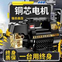 Black Cat High-Pressure Car Washer for Home Use 220V Fully Automatic Self-Service Car Washer High-Power Cleaning Machine Home Car Washing Pump