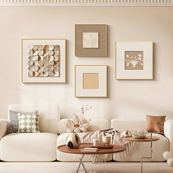 French-Style Cream-Colored Living Room Decorative Painting, Italian Minimalist Sofa Background Wall Art, High-End Dining Room Wall Art Set