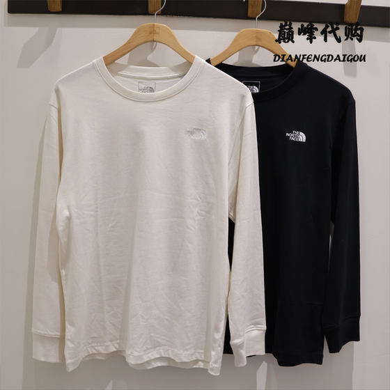 
TheNorthFace 2025 autumn and winter outdoor sports pure cotton round neck long-sleeved T-shirt men's bottoming shirt 8GU6