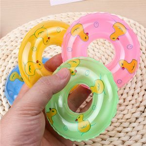 Mini swimming circle is avoided with inflatable duckling duck, transparent pig baby, children's drama, squeeze soft glue children bathing toys