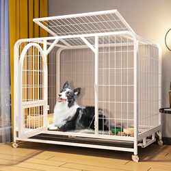 Dog Cage for Large, Medium, and Small Dogs, Home Use with Separate Toilet Area, Indoor Golden Retriever Dog House, Pet Dog Enclosure