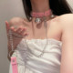 Bell collar traction rope female neck strap sexy collar clavicle chain neck necklace choker dog chain m female