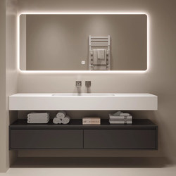 Light Luxury Slate Hot-Bent Integrated Basin Bathroom Cabinet Modern Simple Bathroom Washbasin Basin Cabinet Washbasin