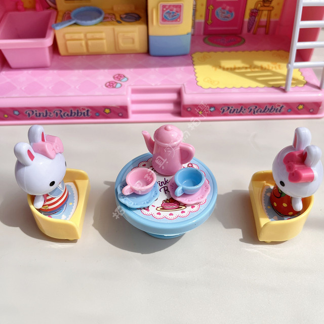 Yiyan Pink Rabbit Mini House Rabbit Play House Girl Kitchen ...
