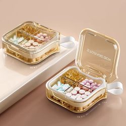 Japanese Designer Medicine Dispensing Box, Portable Seven-Day-A-Week Medicine Dispenser, Portable Mini Pill Box