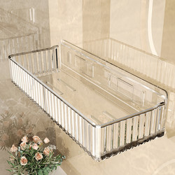 Acrylic Light Luxury Bathroom Toilet No-Drill Wall-Mounted Washroom Sink Storage Shelf Bathroom Organizer Rack