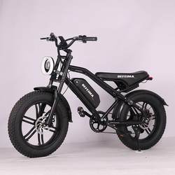 E-Bike 20*4.0 Fat Tire Electric Bicycle Off-Road 7-Speed Snow Bike Retro Trendy Electric Bicycle Europe