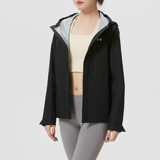
UA Under Armor Women's 2026 New Woven Sportswear Hooded Jacket Outdoor Windproof Clothing Training Fitness Jacket