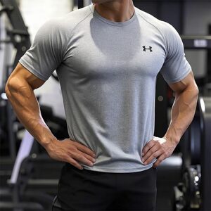 
UA Under Armor Tech 2.0 Quick Drying T-shirt Men's 2026 Quick Drying Training Sportswear Gray Fitness Short Sleeve Half Sleeve