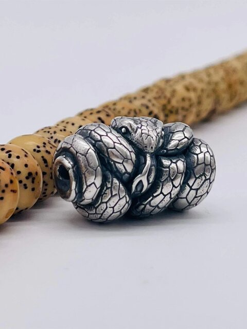 925 silver silver products s925 silver python separated beads snake ...