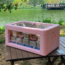Summer Cooler Box 31 Liters with Transparent Lid, Special for Dessert Stalls, Sandwich and Burger Stalls, Commercial Insulated Foam Box