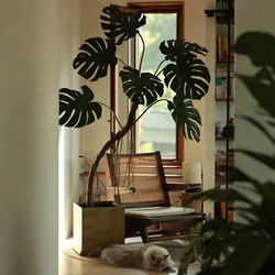 Artificial Monstera Plant Potted Indoor Living Room Large Floor-Standing Green Plant High-End Soft Decoration