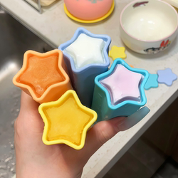 Star-Shaped Ice Cream Mold Food-Grade DIY Ice Cream Popsicle Mold Food-Grade Soft Silicone Household Ice Tray
