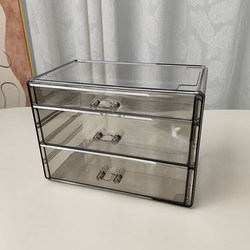 Desktop Cosmetics Storage Dust-Proof Box Jewelry Organizer Drawer-Type Skin Care Product Transparent Makeup Tool Box