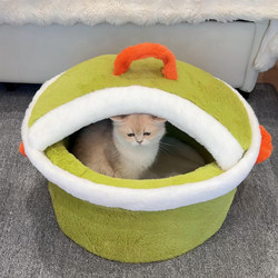 Pet Pot Lid Cat House, Enclosed, Secure, Warm in Winter, Thickened, Cold-Proof, Cat House, Dog House, Suitable for All Seasons, Bichon Frise