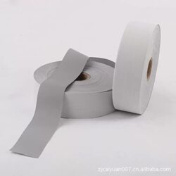 Bright Silver Reflective Tc Fabric Ultra-High Brightness Sewing Safety Reflective Strips Luminous Clothing Student Silver Reflective Fabric Strips