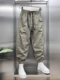 Summer thin quick-drying pants trendy loose men's pants cropped pants casual pants spring and autumn new ice silk sports Harun