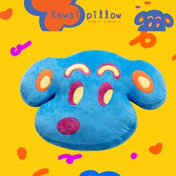 Blue Bubble Dog Head Sofa Pillow Dopamine Living Room Bedside Cushion Plush Toy Car Seat Pillow