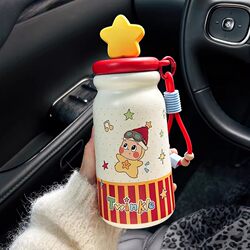 Dopamine Thermos Cup for Girls, High-Looking Tea Cup, Large Capacity, Convenient Straw Cup, Special Water Cup for Students Going to School