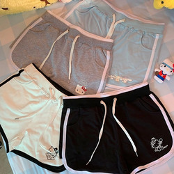 Japanese-Style Casual Sports Shorts for Women 2026 Summer New Cute Women's Clothing for Home and Outdoor Wear High-Waisted Slimming Wide-Leg Pants