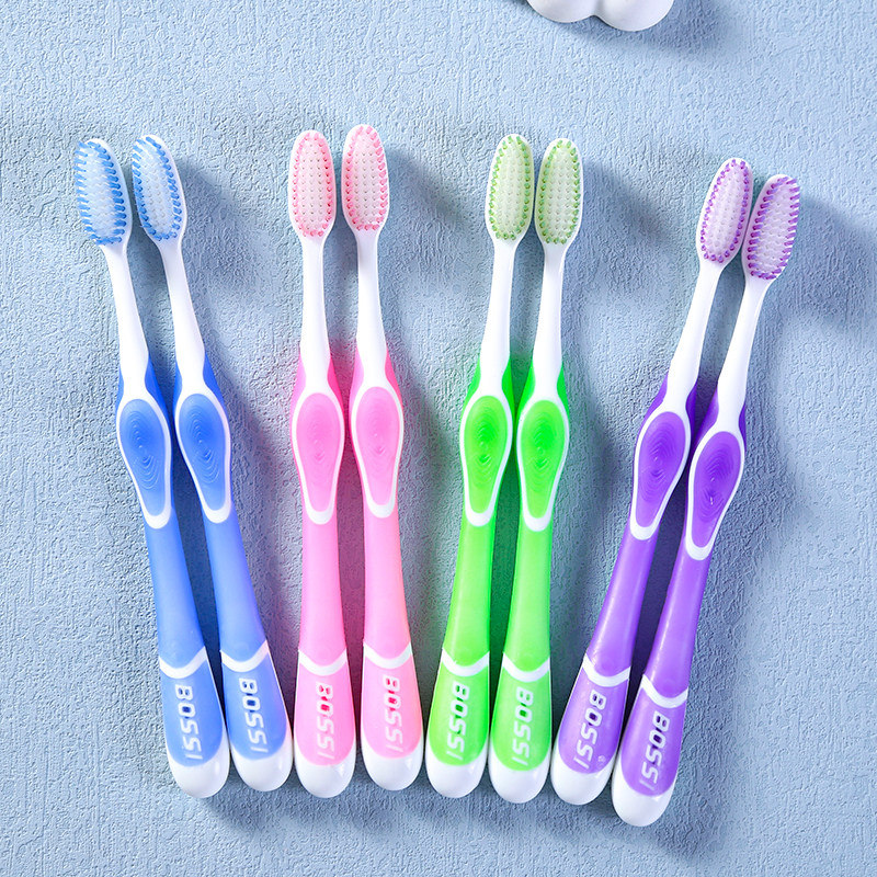 리틀닥터 부드러운 모 칫솔, 새로운 스타일, 개별 포장, 성인 가정용, 얼룩 제거 및 청소에 특화, 사용하기 쉬운, 패밀리 팩 -